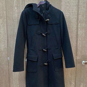 Made in Romania of Benetton Wool Blend Hooded Coat